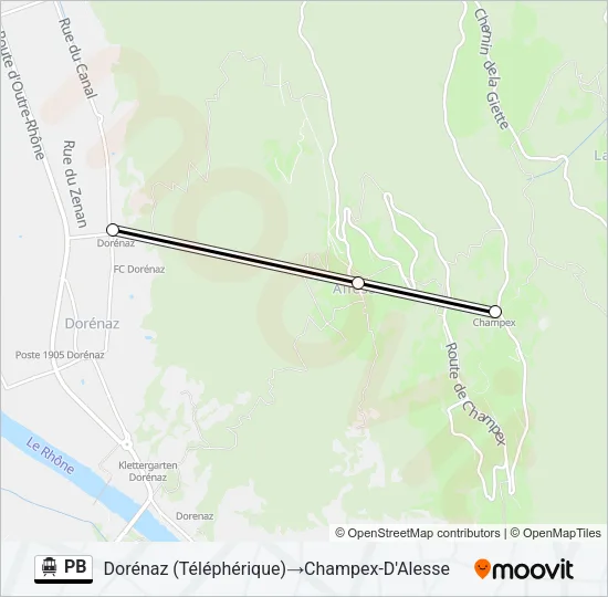 PB Cable Car Line Map