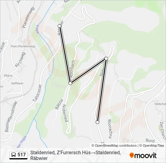 517 Bus Line Map