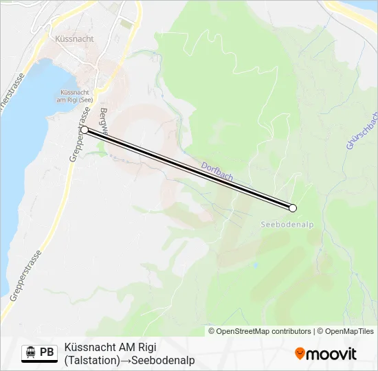 PB Cable Car Line Map