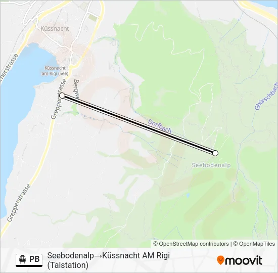 PB Cable Car Line Map