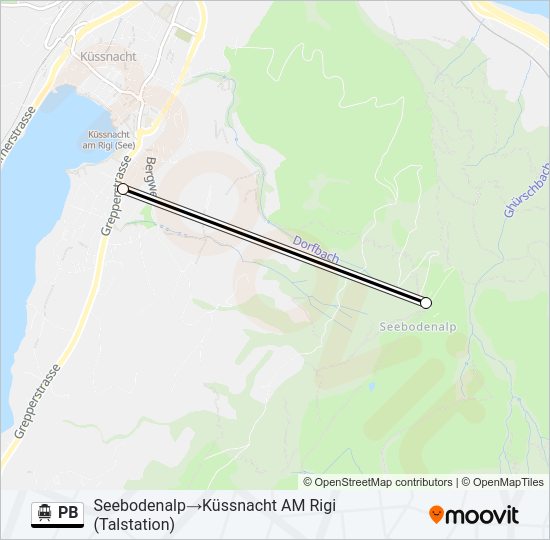 PB Cable Car Line Map