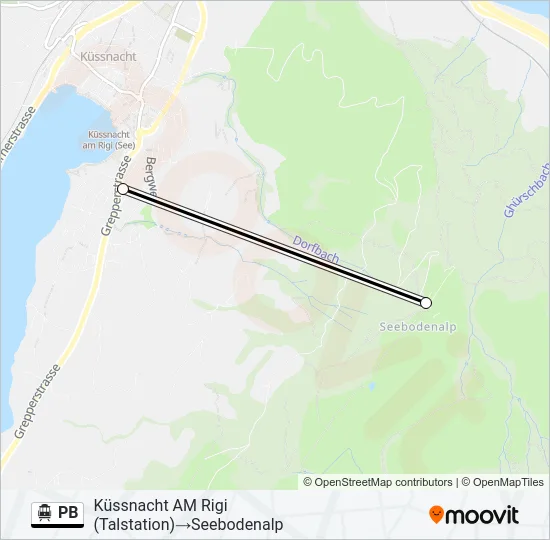 PB Cable Car Line Map