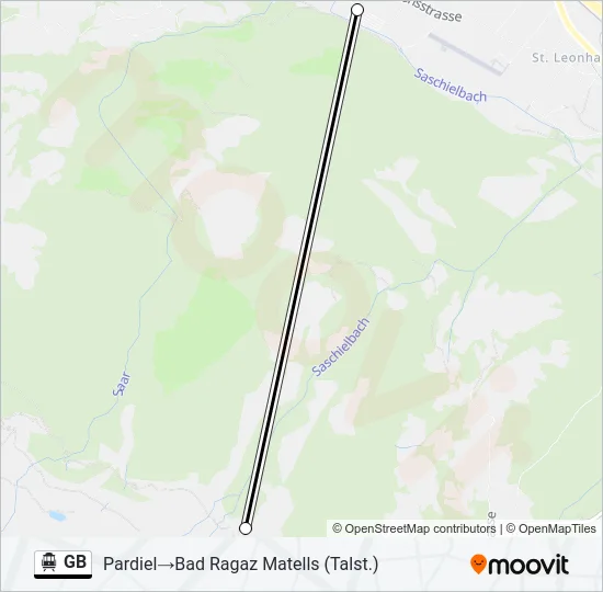 GB Cable Car Line Map