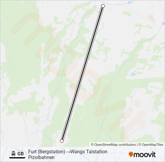 GB Cable Car Line Map