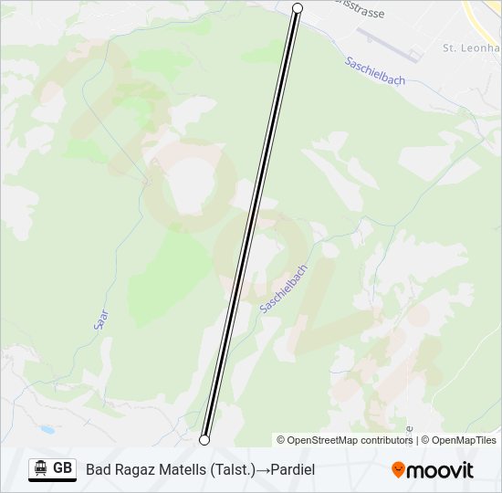 GB Cable Car Line Map