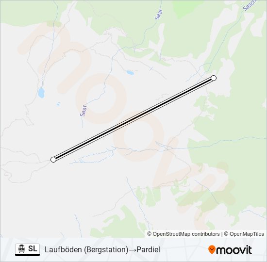 SL Cable Car Line Map