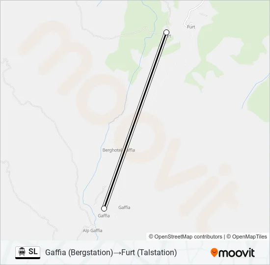 Plan de la ligne SL de téléphérique
