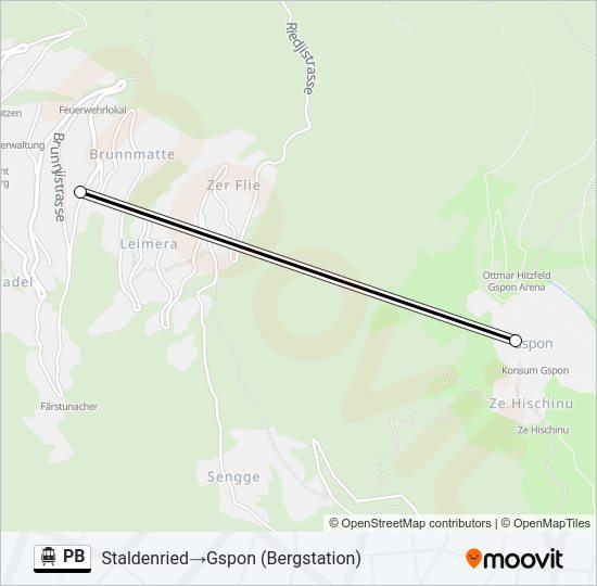 PB Cable Car Line Map