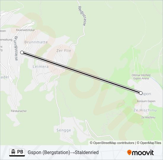 PB Cable Car Line Map