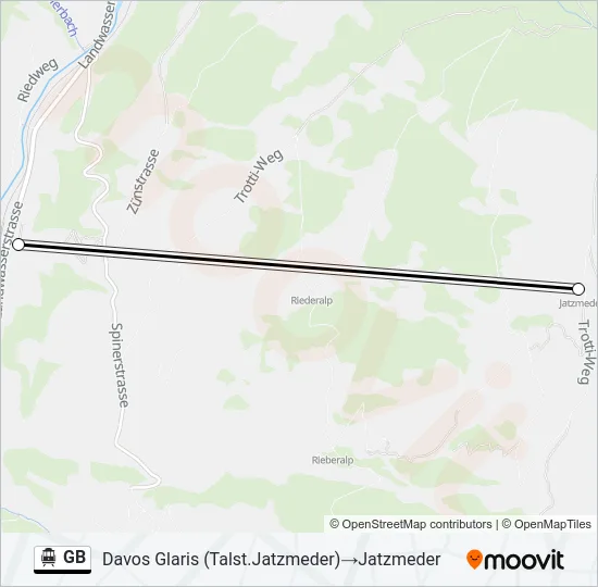 GB Cable Car Line Map