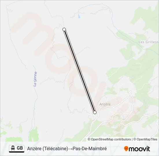 GB Cable Car Line Map