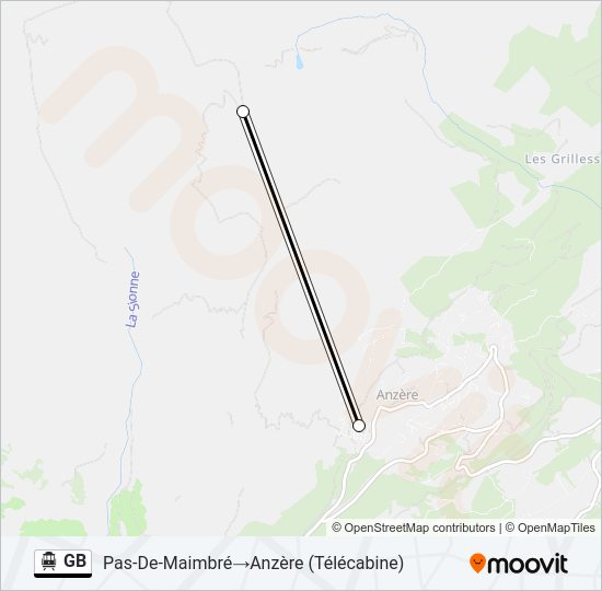 GB Cable Car Line Map