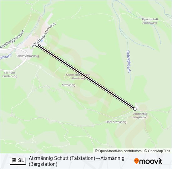 SL Cable Car Line Map