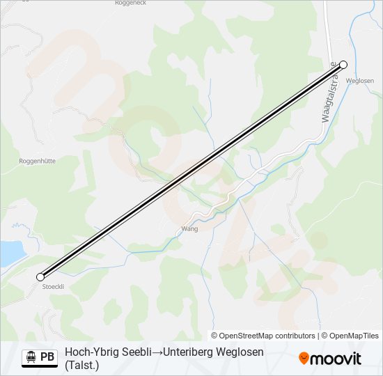 PB Cable Car Line Map