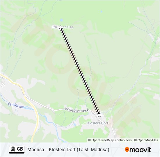GB Cable Car Line Map