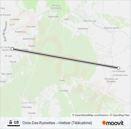 GB Cable Car Line Map