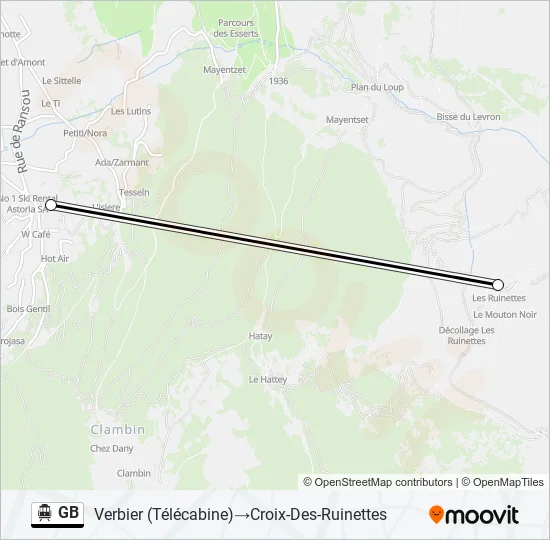 GB Cable Car Line Map