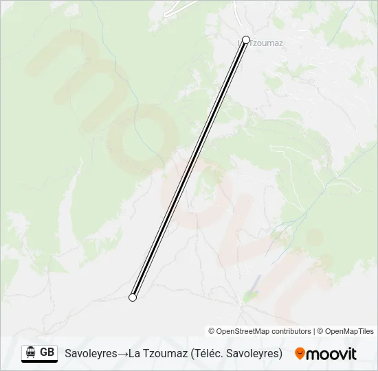 GB Cable Car Line Map