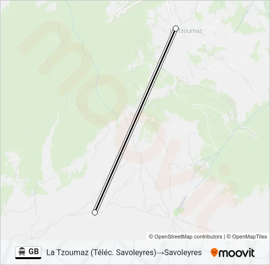 GB Cable Car Line Map