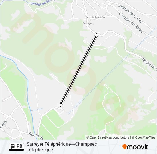 PB Cable Car Line Map