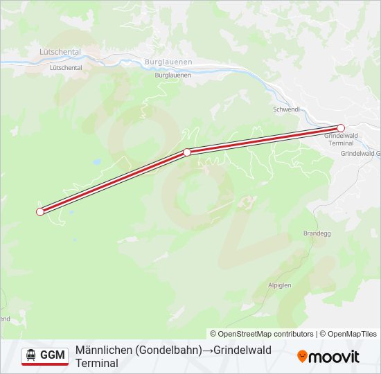 GGM Cable Car Line Map