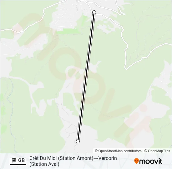 GB Cable Car Line Map