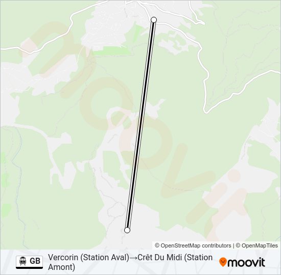 GB Cable Car Line Map