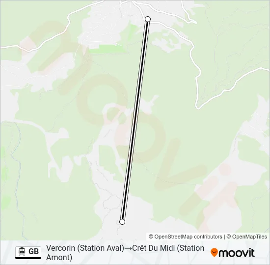 GB Cable Car Line Map