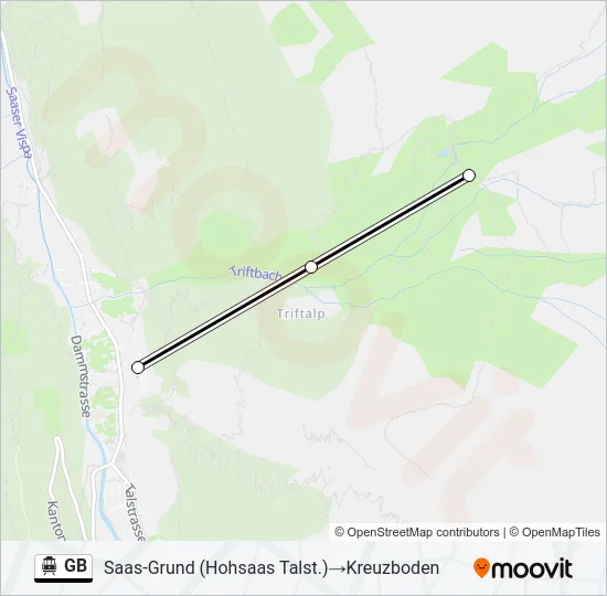 GB Cable Car Line Map