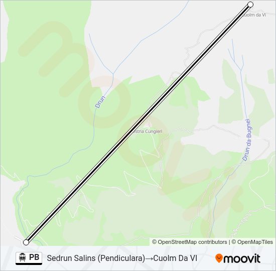 PB Cable Car Line Map