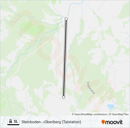 Plan de la ligne SL de téléphérique