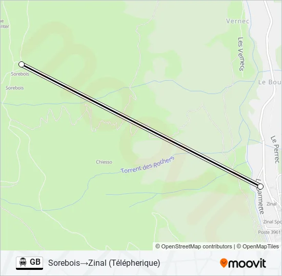 GB Cable Car Line Map