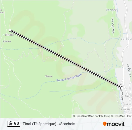 GB Cable Car Line Map