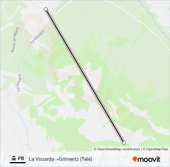 PB Cable Car Line Map