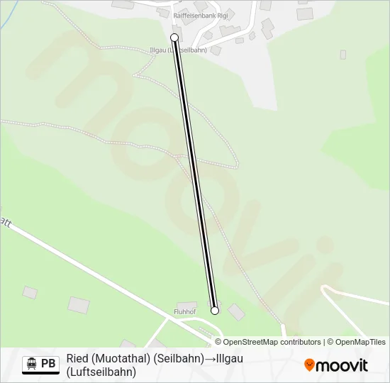 PB Cable Car Line Map