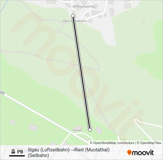 PB Cable Car Line Map