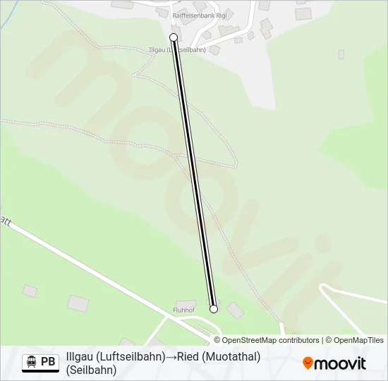 PB Cable Car Line Map