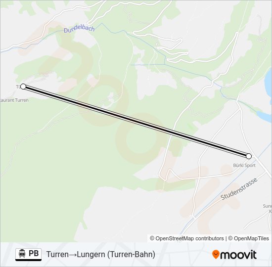 PB Cable Car Line Map