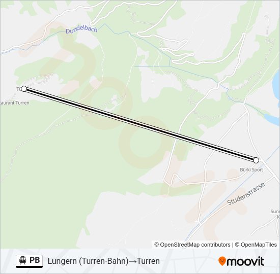 PB Cable Car Line Map