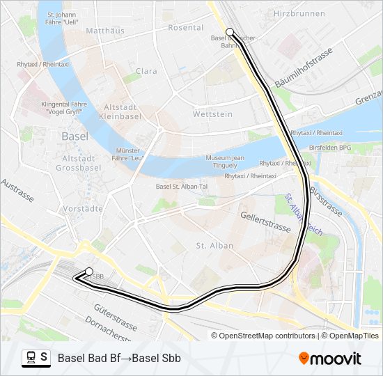 S Train Line Map