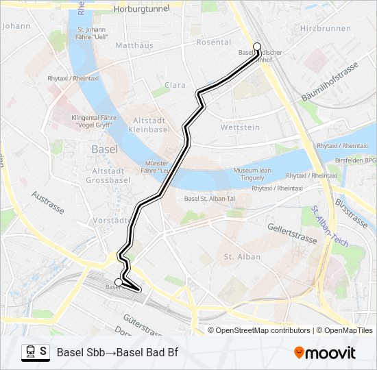 S Train Line Map