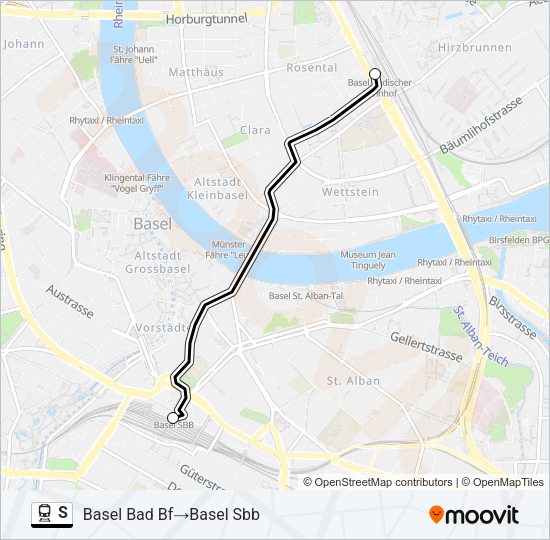 S Train Line Map