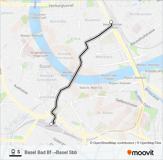 S Train Line Map
