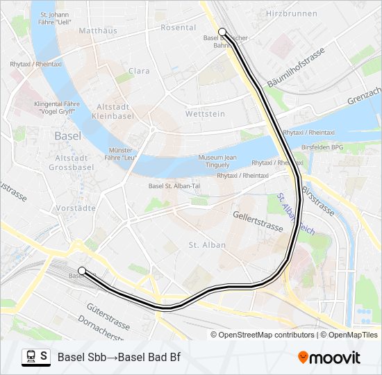 S Train Line Map