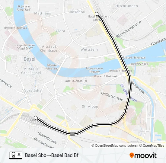 S Train Line Map