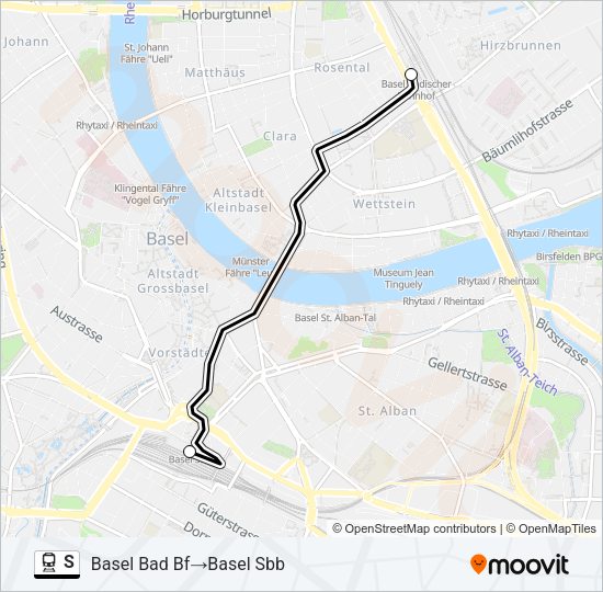 S Train Line Map