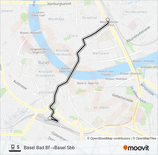 S Train Line Map