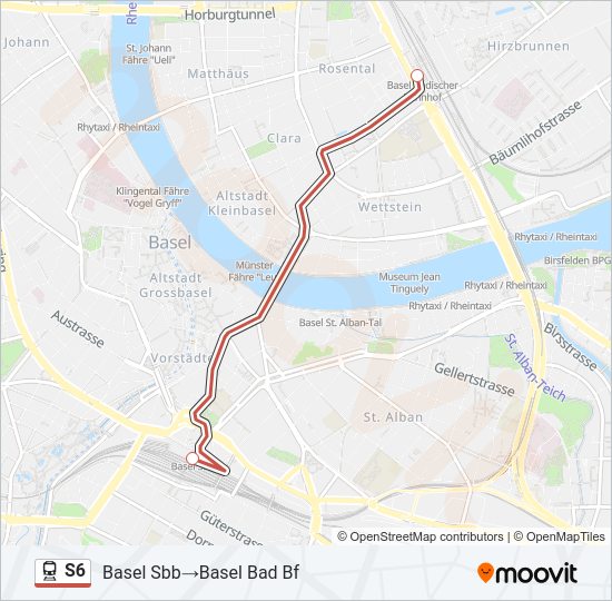 S6 Train Line Map