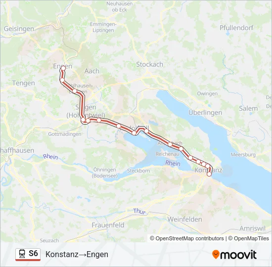 S6 Train Line Map