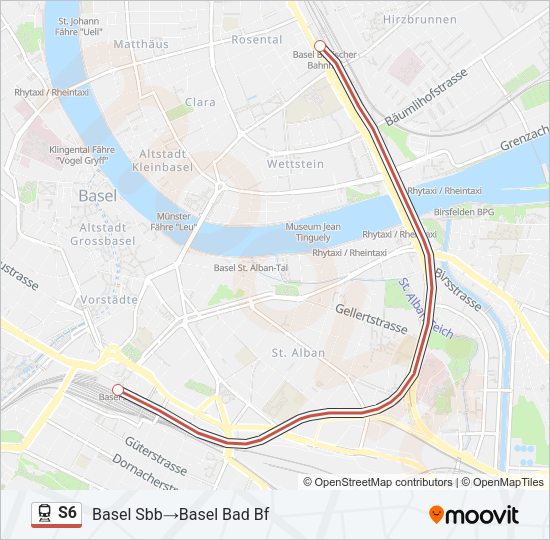 S6 Train Line Map